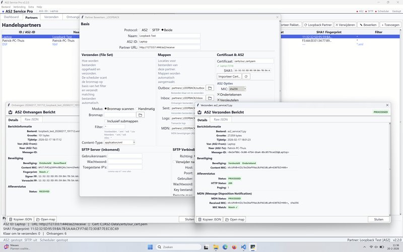 AS2 Partners en Berichtdetails